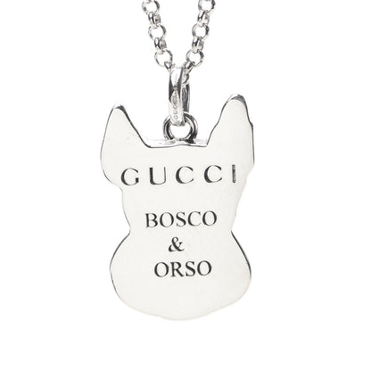 Gucci Sterling Silver Orso Pendant Necklace 5 of 7