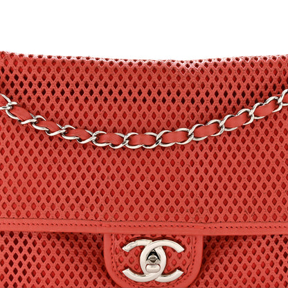 Chanel Perforated Calfskin Large Up In The Air Flap Red 8 of 14