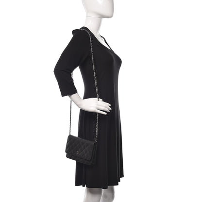 Chanel Caviar Quilted Wallet On Chain WOC Black 2 of 12