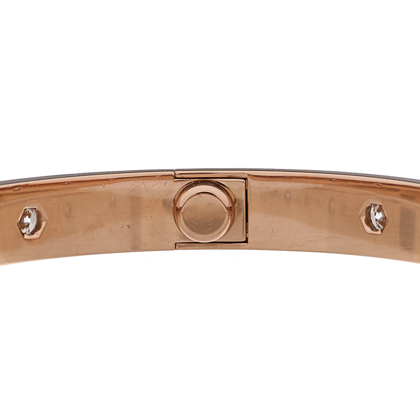 18K Pink Gold 10 Diamond LOVE Bracelet 17