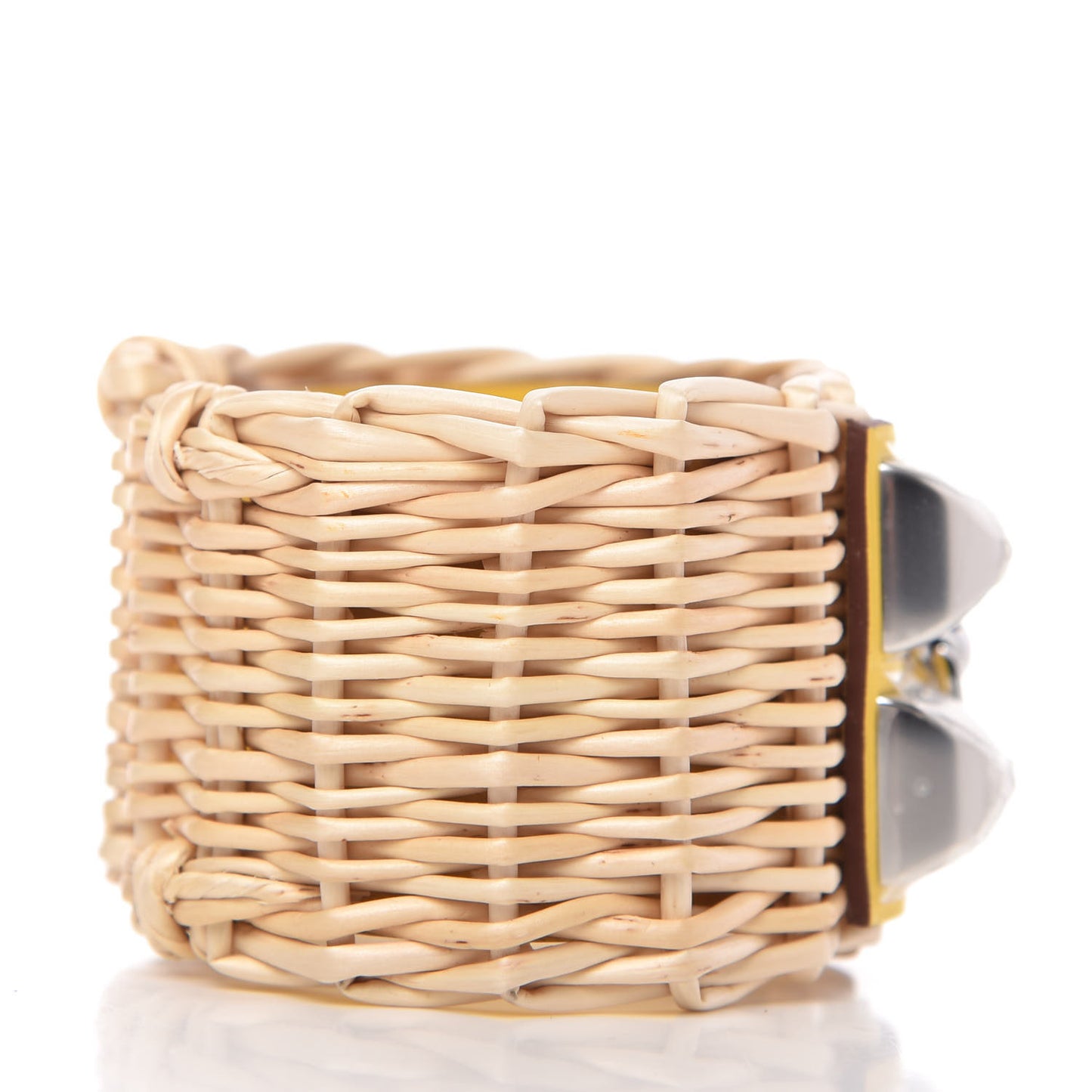 Barenia Osier Collier De Chien CDC Picnic Bracelet T2 Jaune De Naples