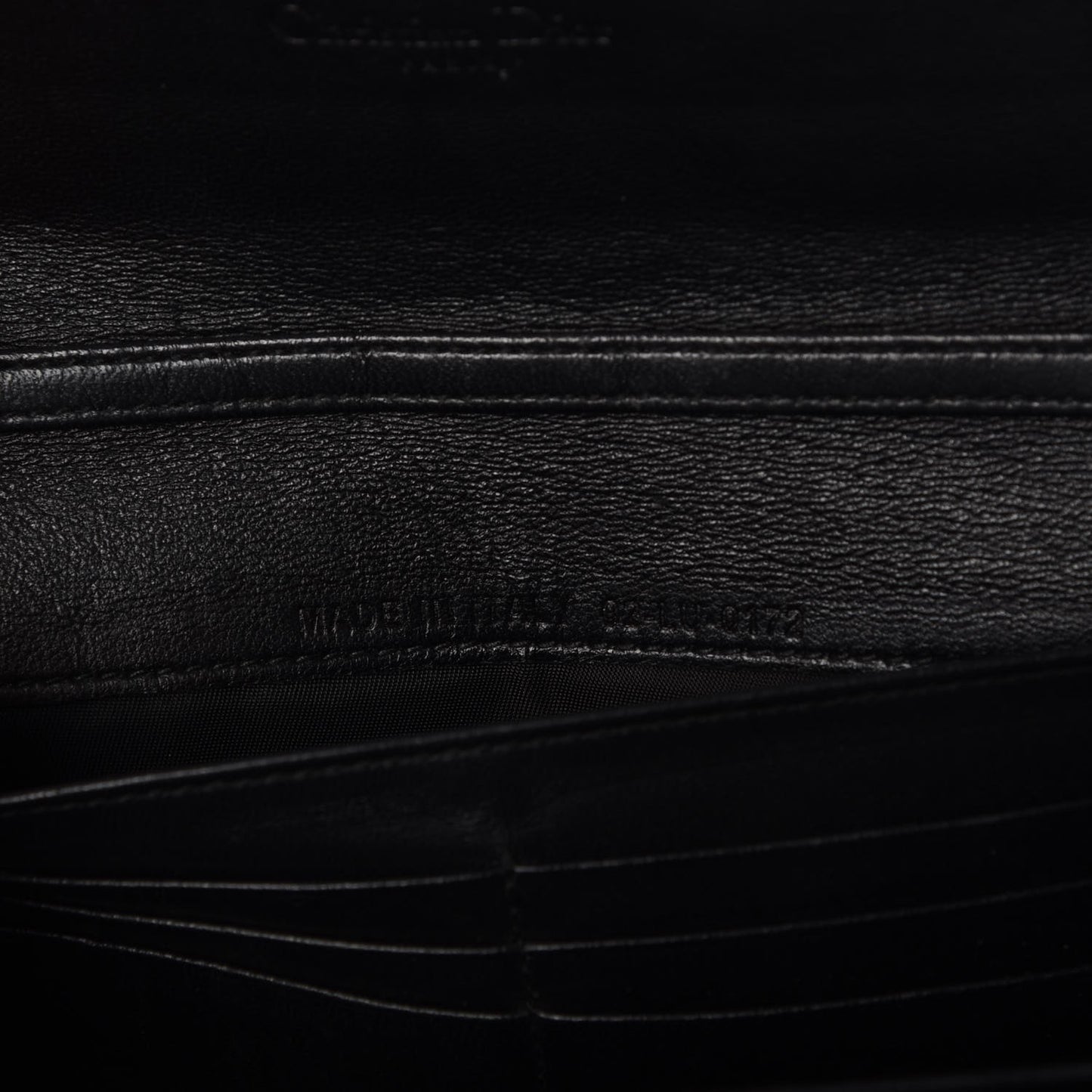 Lambskin Cannage Lady Dior Rendezvous Wallet On Chain Black