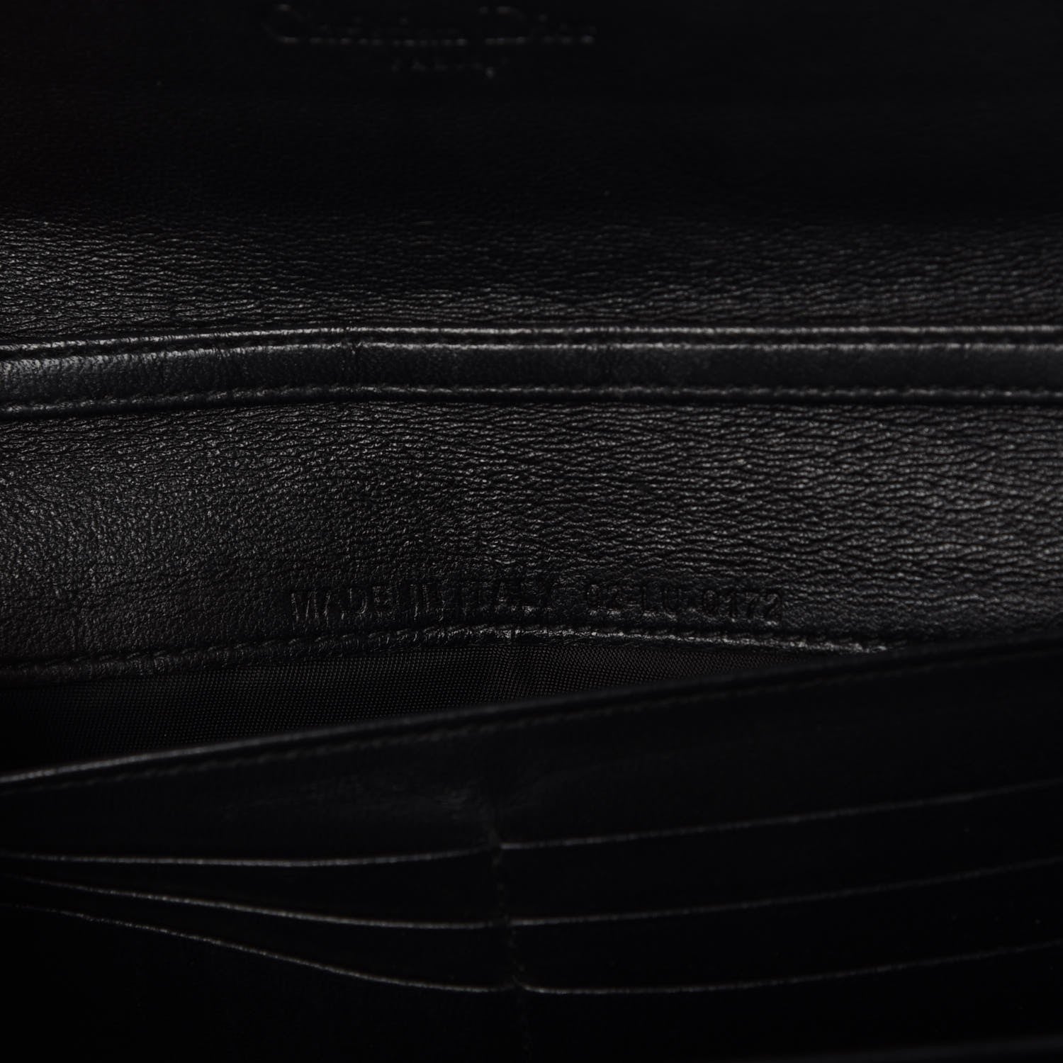 Christian Dior Lambskin Cannage Lady Dior Rendezvous Wallet On Chain Black 6 of 7