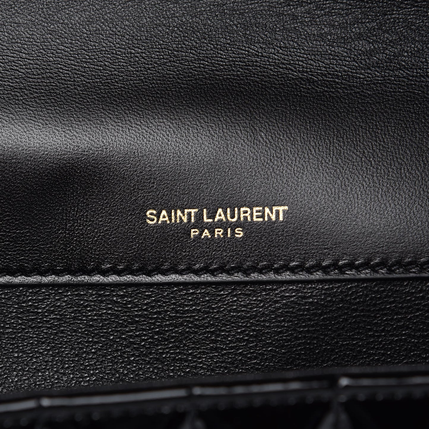 Patent Matelasse Monogram Large Vicky Chain Bag Black
