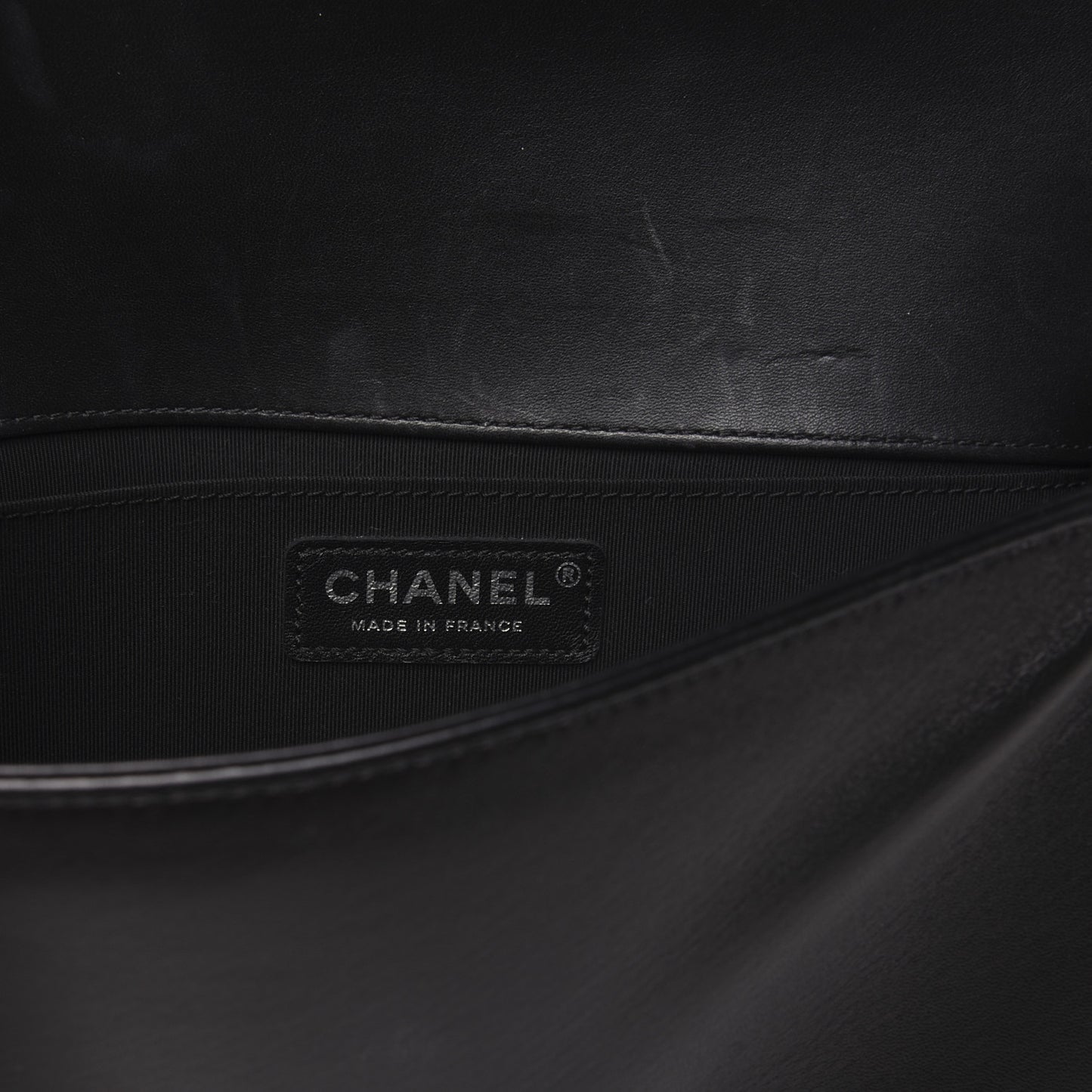 Lambskin Pleated Medium Boy Flap Black