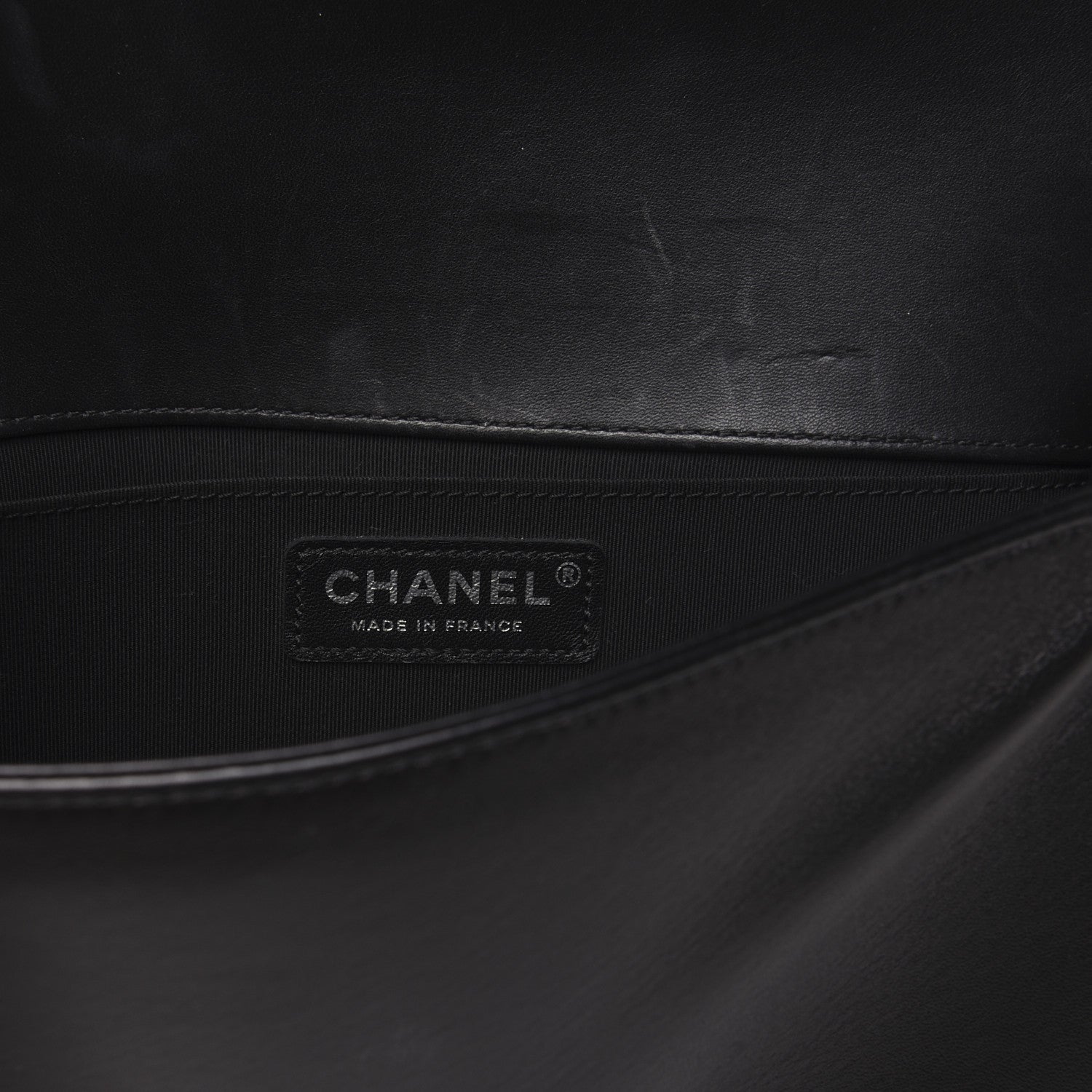 Chanel Lambskin Pleated Medium Boy Flap Black 8 of 16