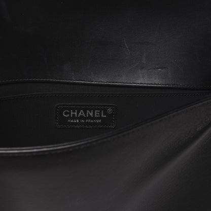 Chanel Lambskin Pleated Medium Boy Flap Black 8 of 16