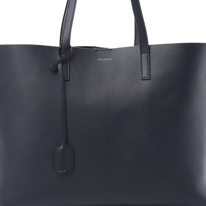 Saint Laurent Calfskin Large Shopping Tote Navy 9 of 12