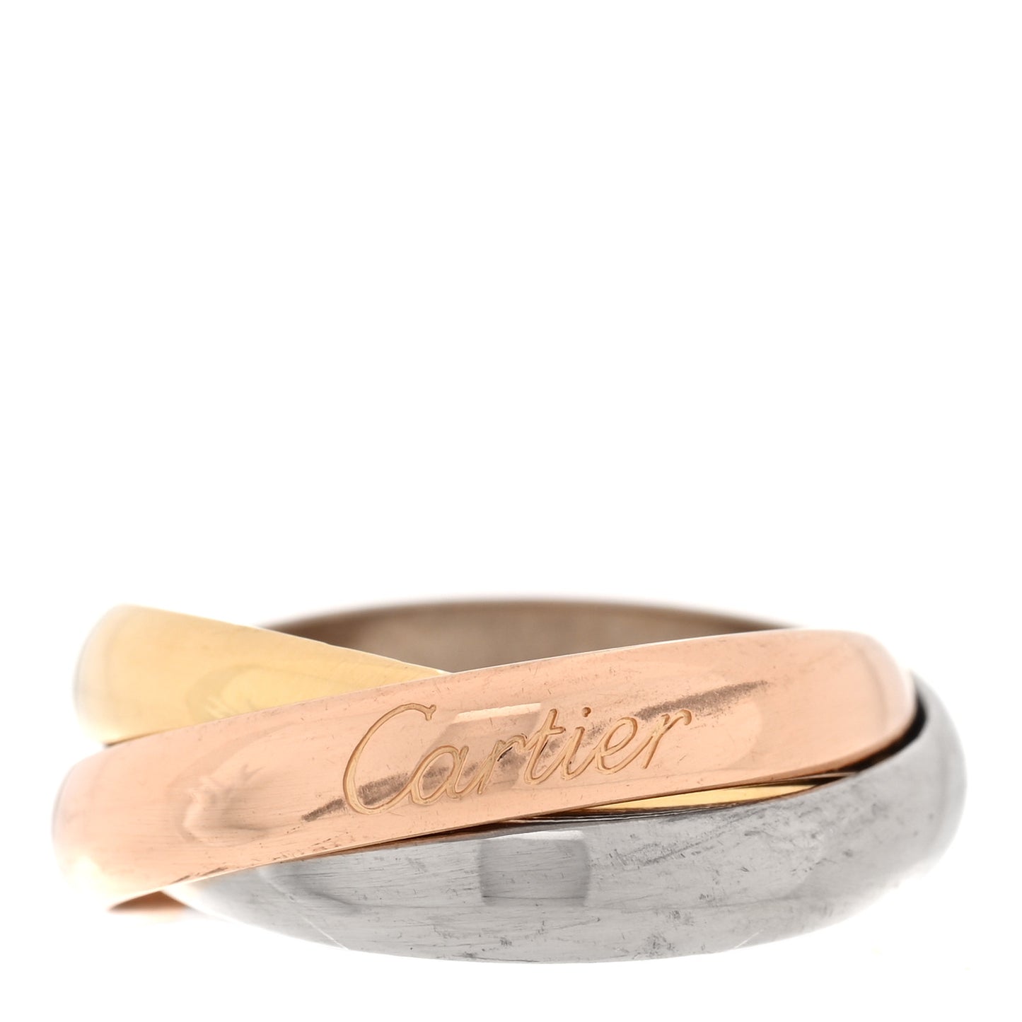18K Pink Yellow White Gold Classic Trinity Ring 52 6