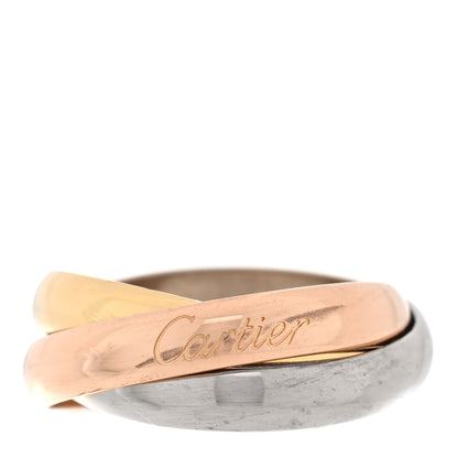 Cartier 18K Pink Yellow White Gold Classic Trinity Ring 52 6 1 of 5