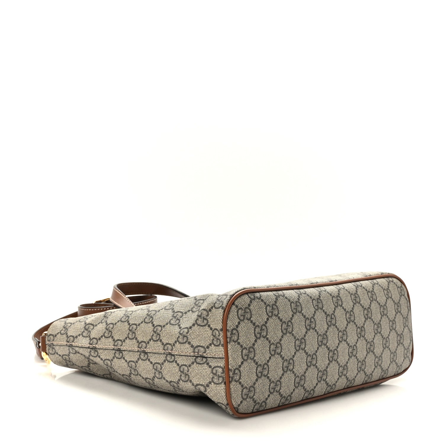 Gucci Soft GG Supreme Monogram Small Crossbody Tote Beige Cuir 4 of 10