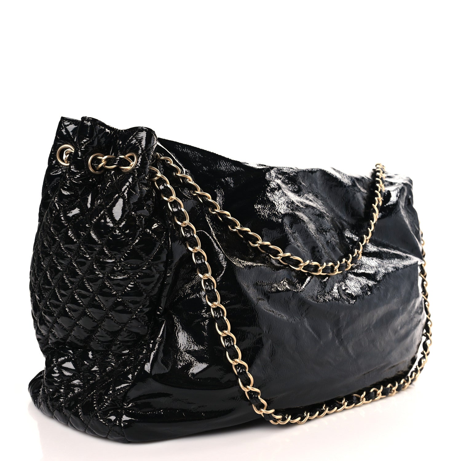 Chanel Vinyl XL Rock and Chain Flap Black 3 of 9