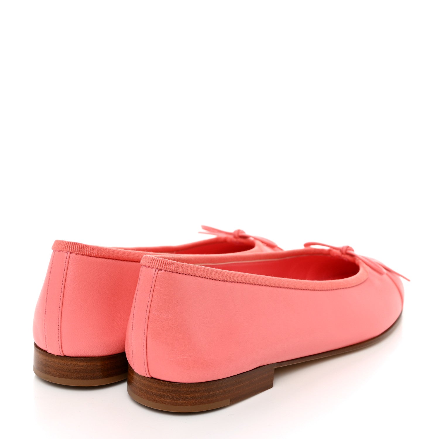 Chanel Goatskin Cap Toe CC Ballerina Flats 38 Pink 4 of 9