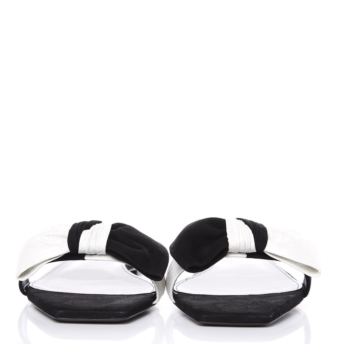 Ayers Nubuck Bow Nu Pieds Slide Sandals 41.5 Black