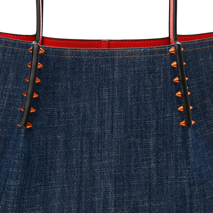 Christian Louboutin Denim Spiked Small Cabarock Shopper Tote 7 of 9