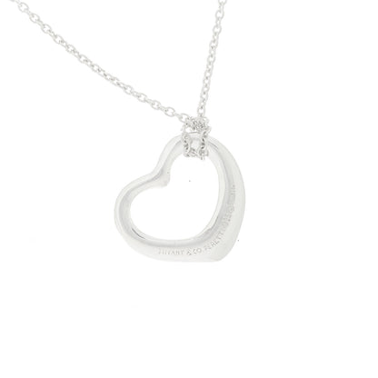 Tiffany Sterling Silver 16mm Elsa Peretti Open Heart Pendant Necklace 6 of 6