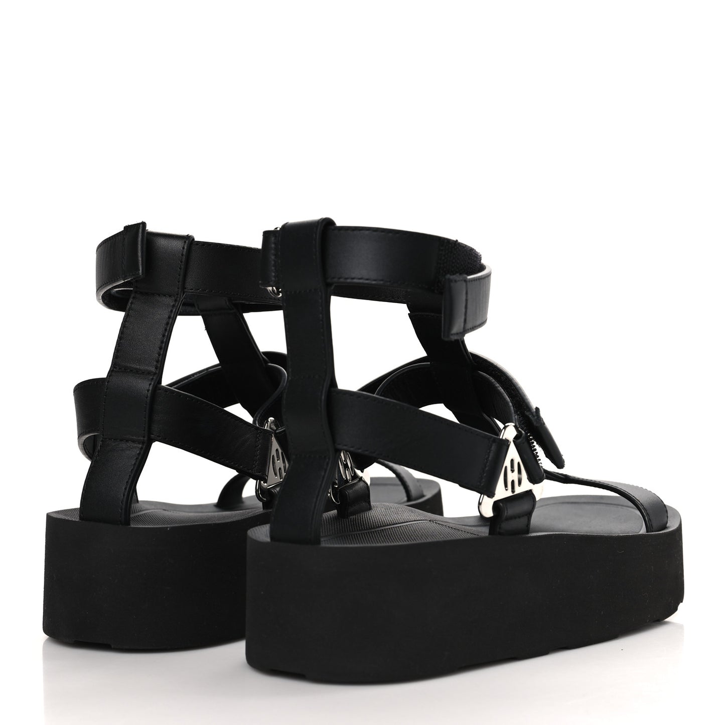 Calfskin Womens Enid Sandals 37 Black