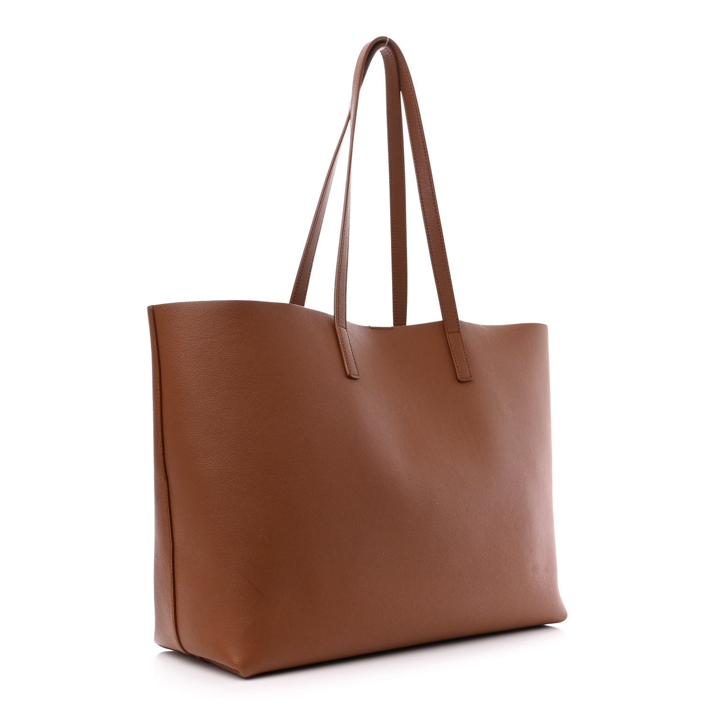 Calfskin Large Shopping Tote Dark Tan