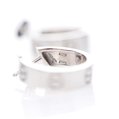 Cartier 18K White Gold 5.5mm LOVE Hoop Earrings 3 of 5