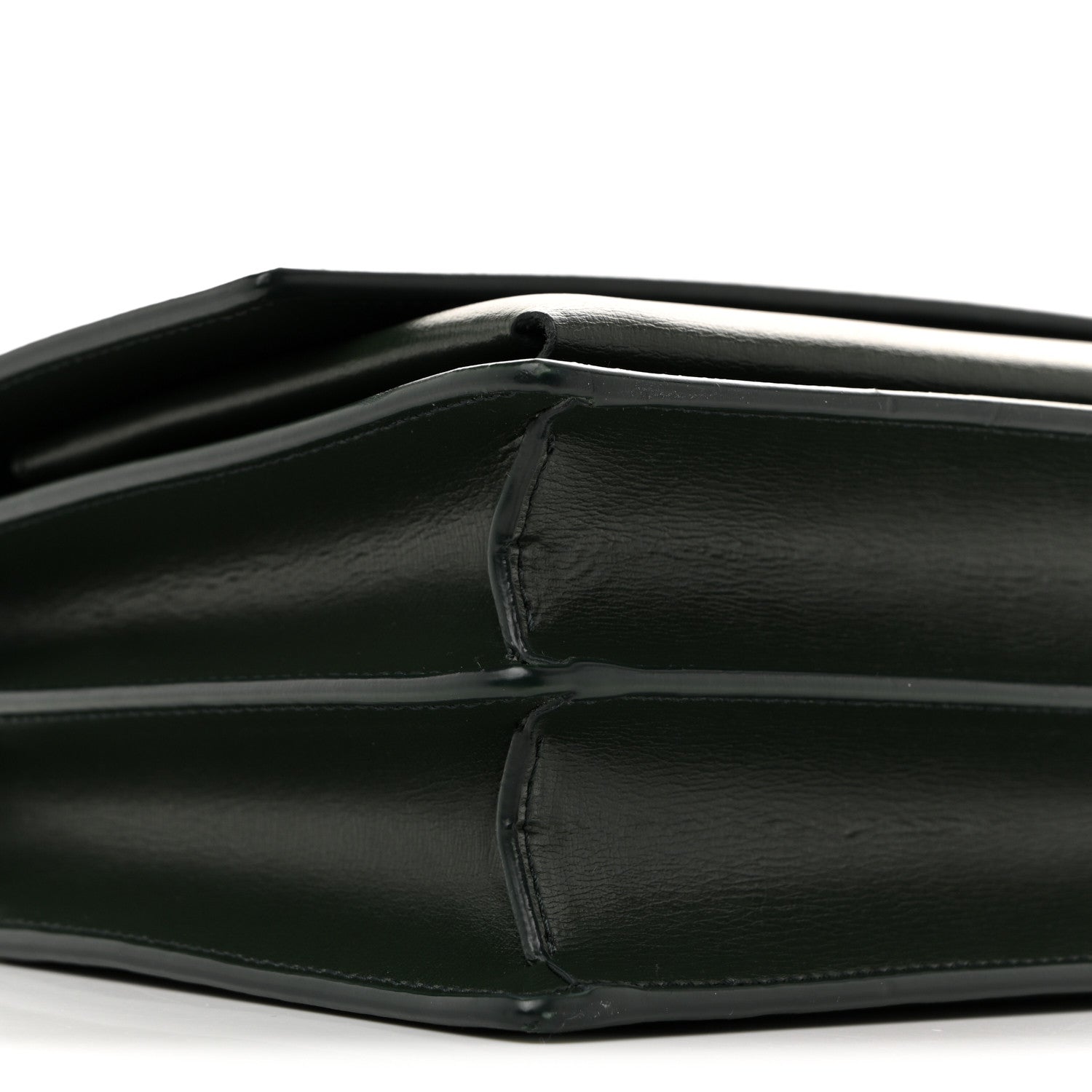 Saint Laurent Calfskin Medium Monogram Sunset Dark Green 9 of 11