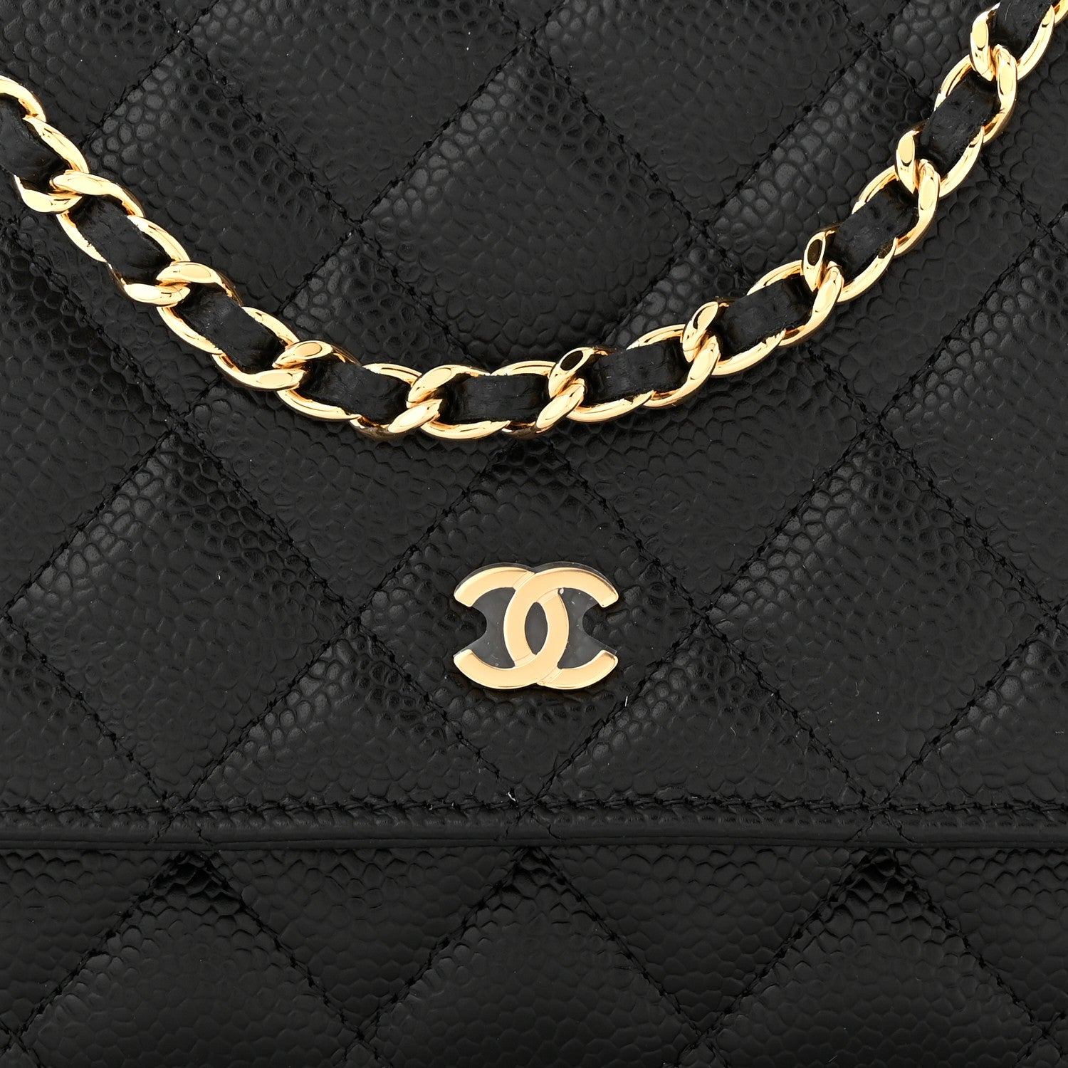 Chanel Caviar Quilted Wallet on Chain WOC Black 9 of 12