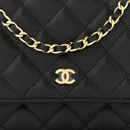 Chanel Caviar Quilted Wallet on Chain WOC Black 9 of 12