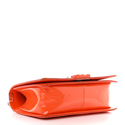 Chanel Patent Calfskin Quilted Medium Plexiglass Boy Flap Orange 4 of 16