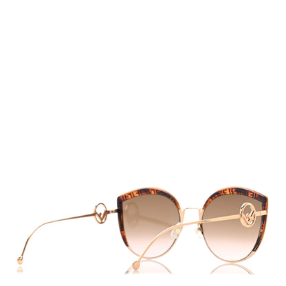 Fendi Metal Acetate F is Fendi FF Cat Eye Sunglasses FF 0290/S Gold 4 of 8