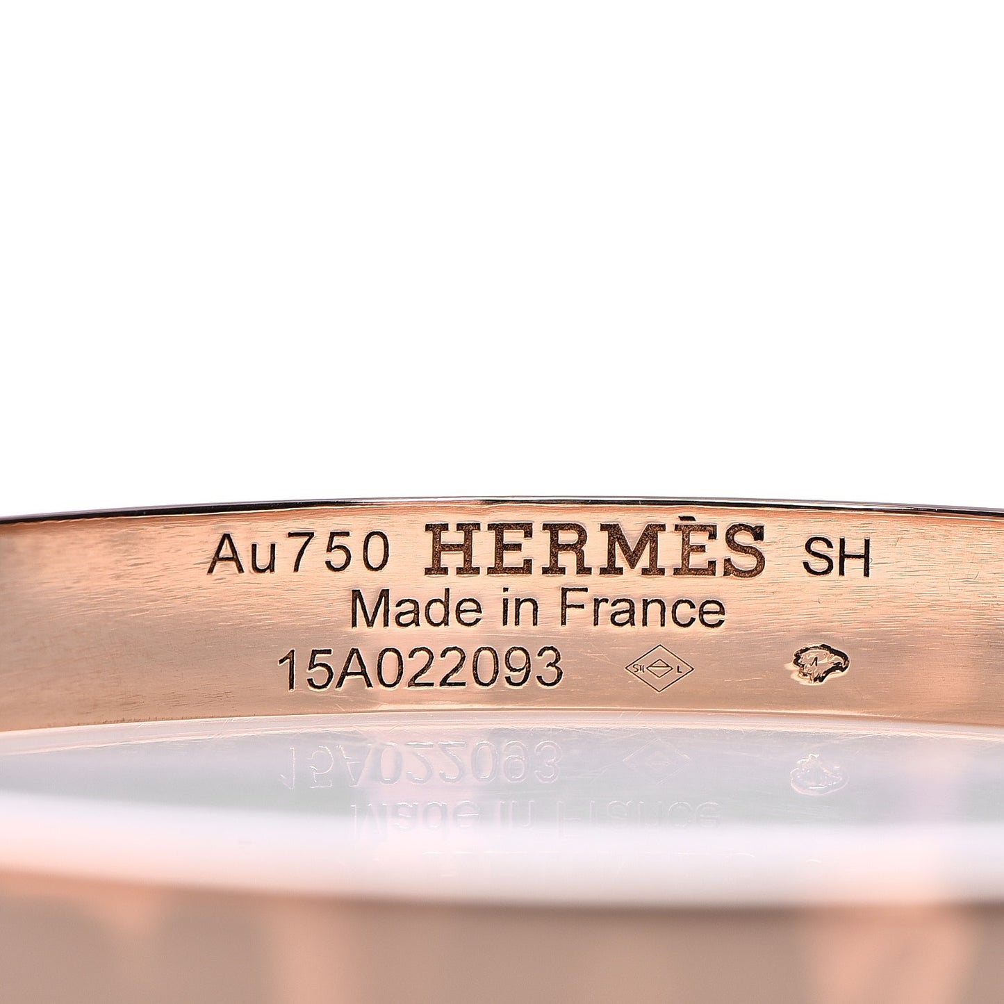 18K Rose Gold Diamond PM H D'Ancre Bracelet SH