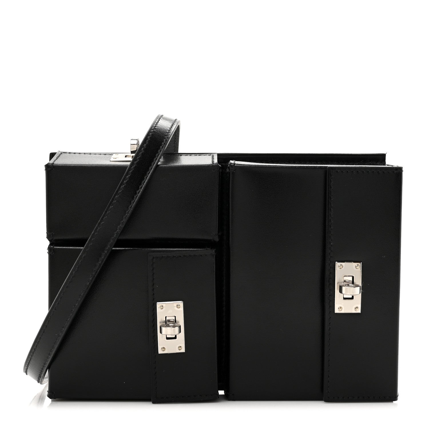 Hermes Box Kelly Multi Pocket Pochette To Go Black 1 of 13