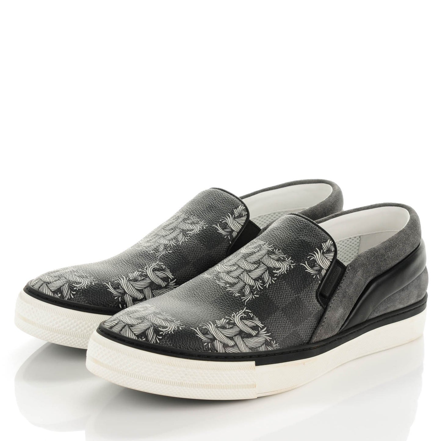Damier Graphite Rope Twister Slip On 7 White