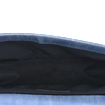 Chanel Denim Chevron Quilted Medium Boy Flap Blue 6 of 14