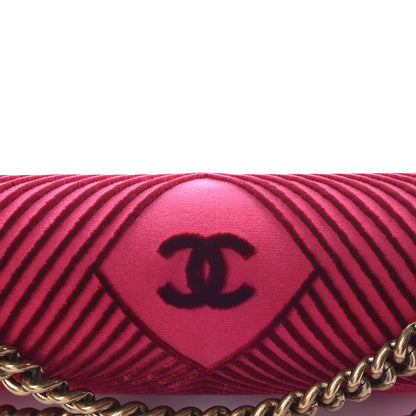 Chanel Velvet Chevron Medium Boy Flap Pink 8 of 13