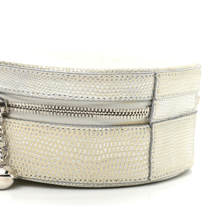 Chanel Metallic Lizard Round As Earth Evening Bag Silver 9 of 14