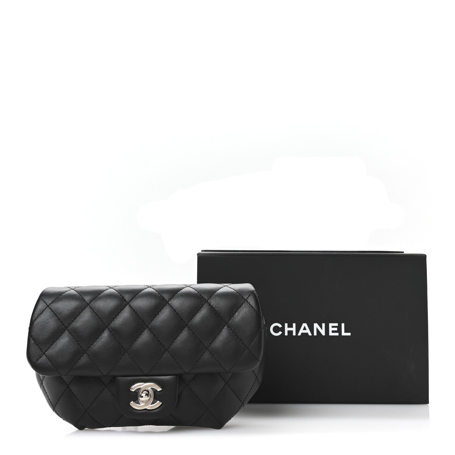 Chanel Calfskin Quilted CC Uniform Flap Belt Bag Black 12 of 12