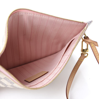 Louis Vuitton Damier Azur Neverfull MM GM Pochette Rose Ballerine 5 of 8