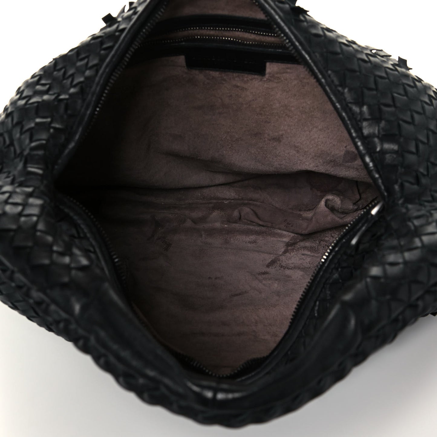 Nappa Intrecciato Large Veneta Plisse Hobo Ink