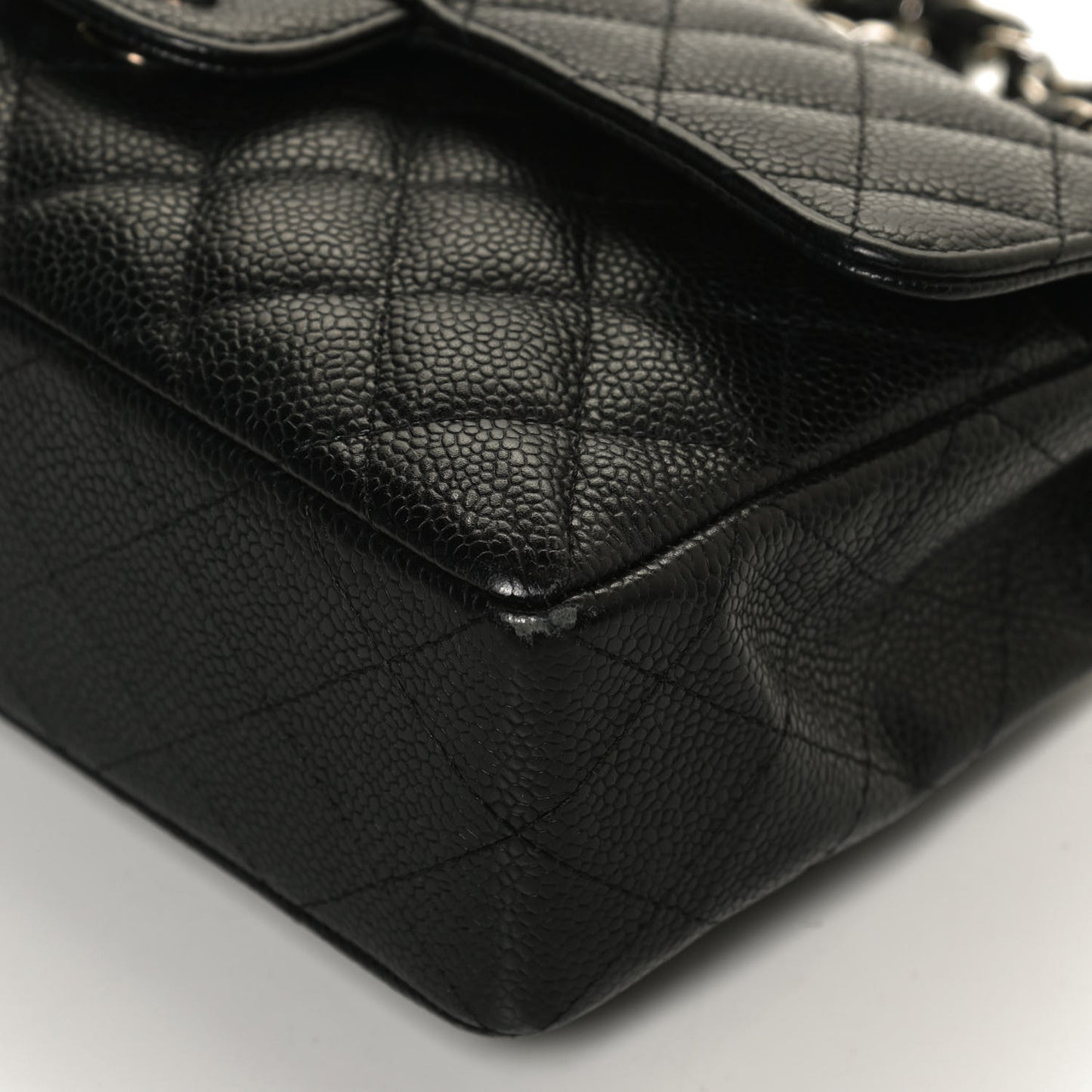 Caviar Quilted Small Double Flap Black