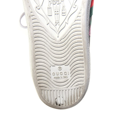 Gucci GG Supreme Monogram Strawberry Web Womens Ace Sneakers 40 Beige Multicolor Red Green 8 of 11