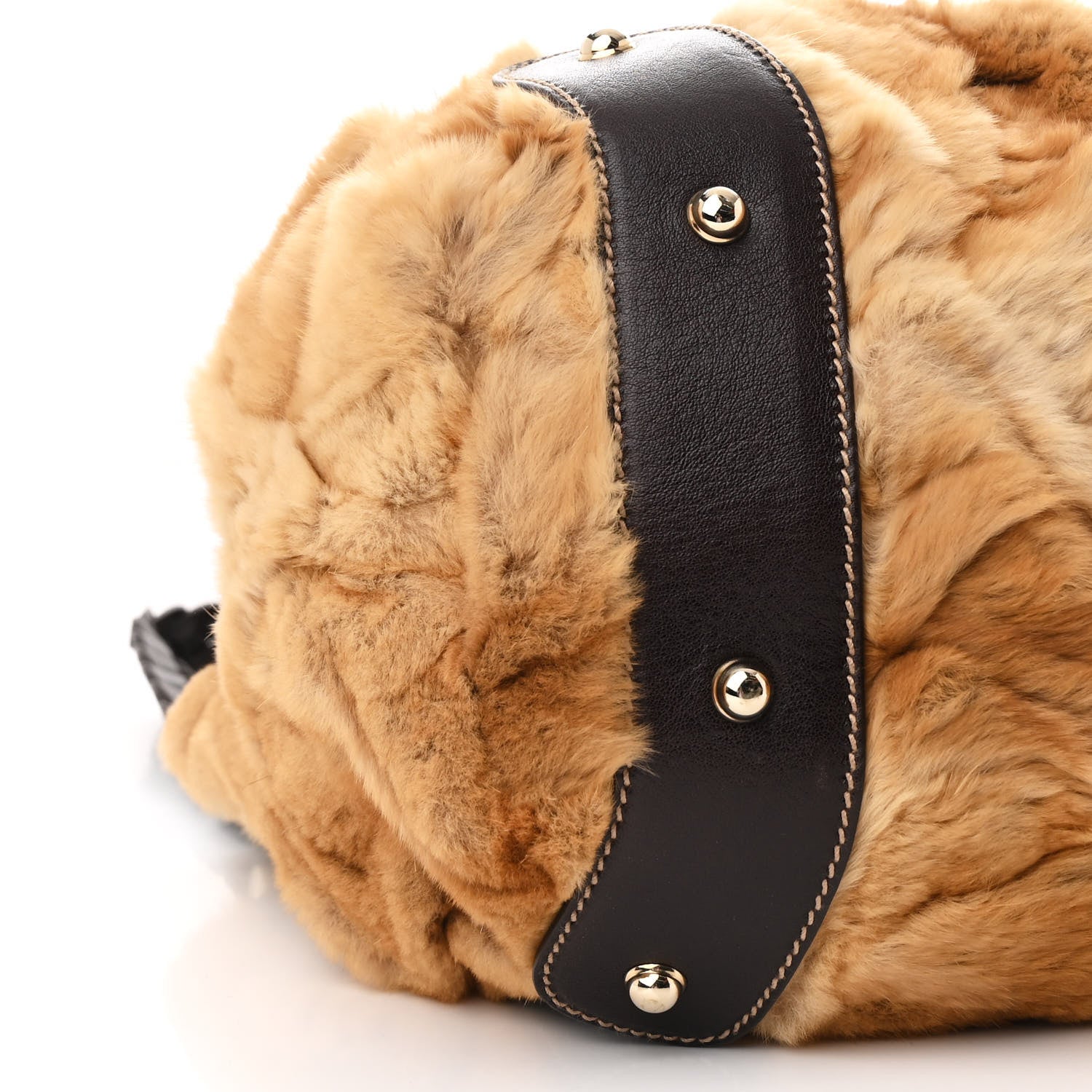 Gucci Mink Fur Medium Pelham Shoulder Bag Beige Brown 9 of 10