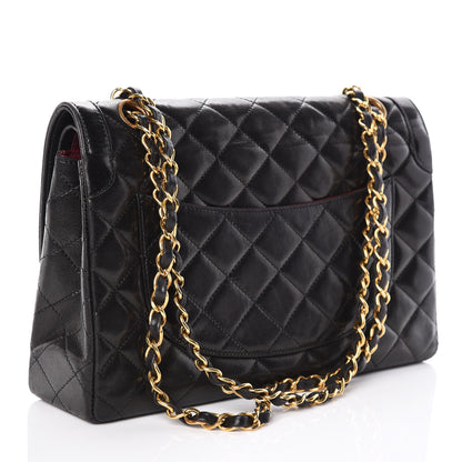 Chanel Lambskin Quilted Medium Double Flap Black 3 of 19