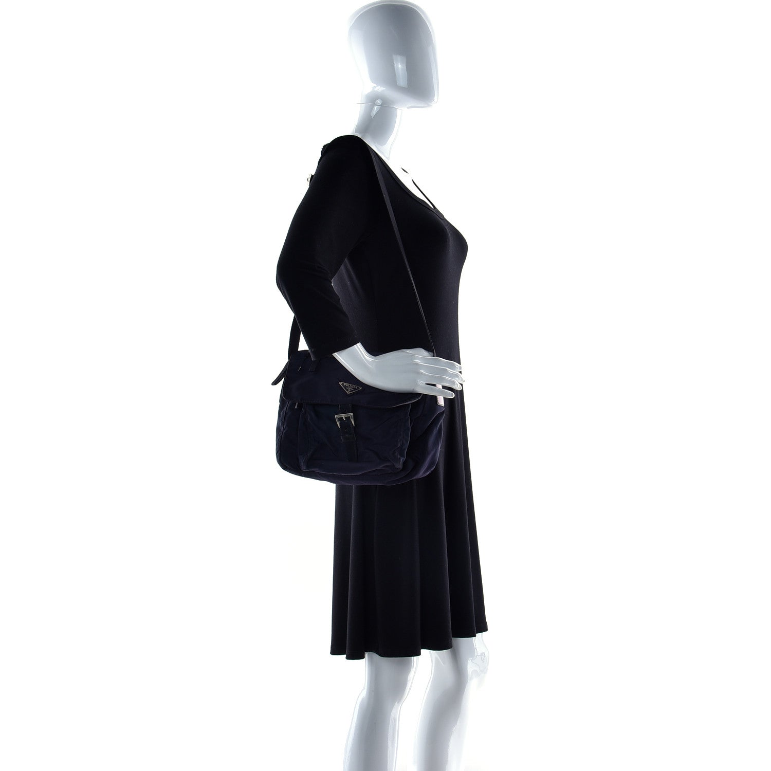 Prada Nylon Vela Small Hunting Bag Navy 2 of 11