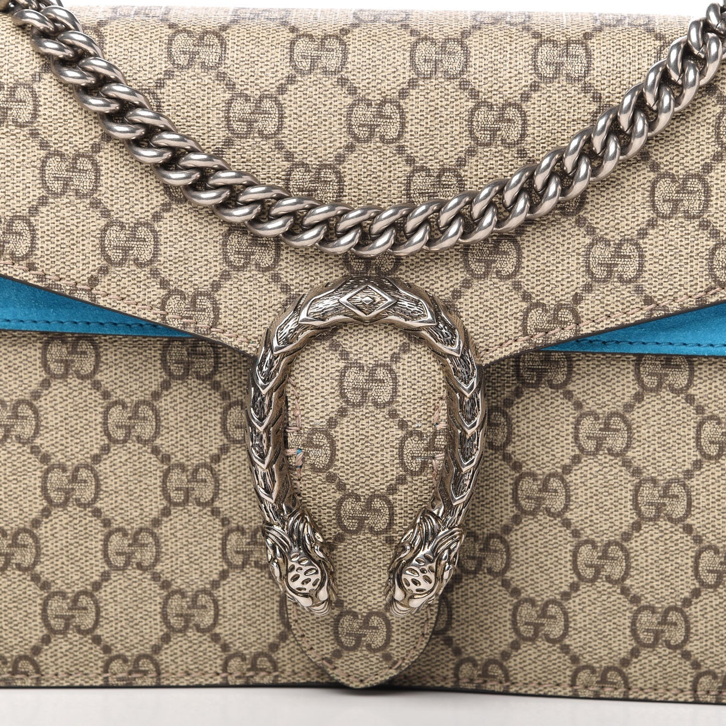 GG Supreme Monogram Small Dionysus Shoulder Bag Bright Turquoise