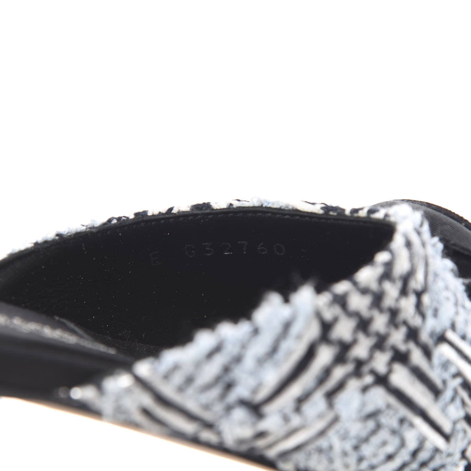 Chanel Tweed Grosgrain Camellia CC Flat Mules 35.5 Blue Silver Black 8 of 8