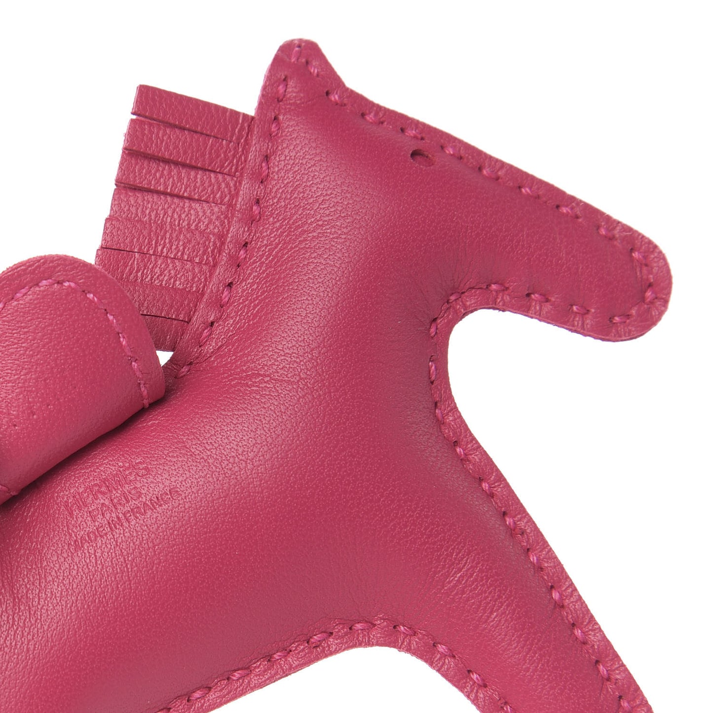 Milo Lambskin Grigri Rodeo Horse Bag Charm PM Rose Mexico
