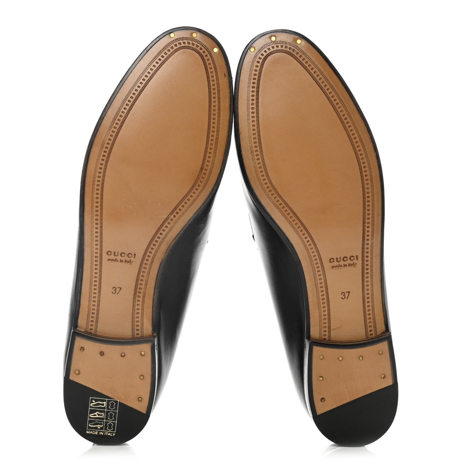 Gucci Calfskin Womens Jordaan Loafers 37 Black 5 of 8