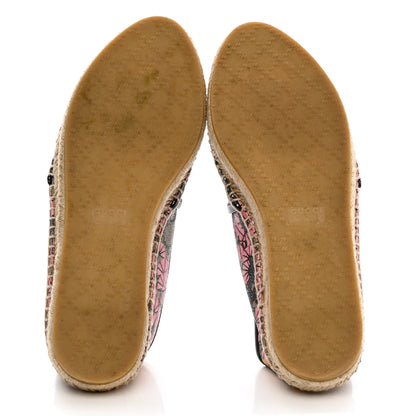 Gucci GG Supreme Monogram Bengal Espadrilles 36.5 Beige Crop Pink 5 of 17