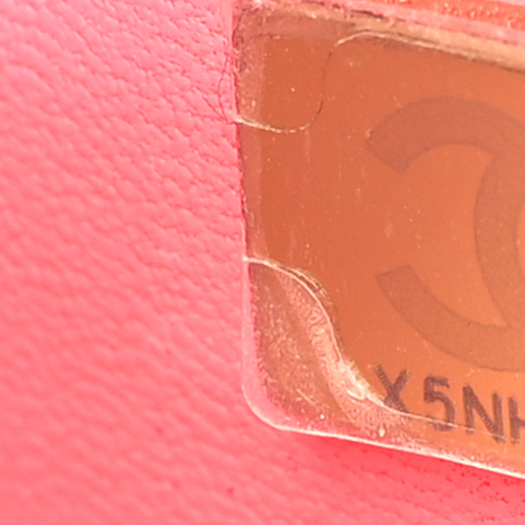 Lambskin Quilted Mini Rectangular Flap Pink