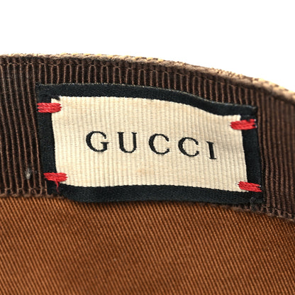 Gucci Monogram Textured Dollar Calfskin Zeno Baseball Hat L Beige 8 of 9