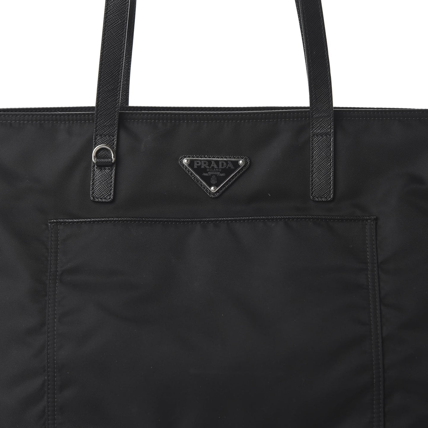 Tessuto Nylon Saffiano Tote Black